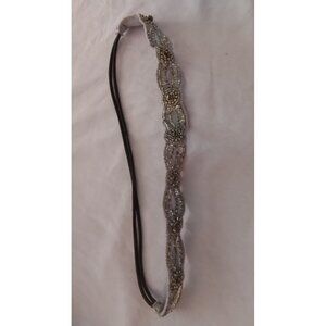 Beaded Rhinestone Elastic Headband